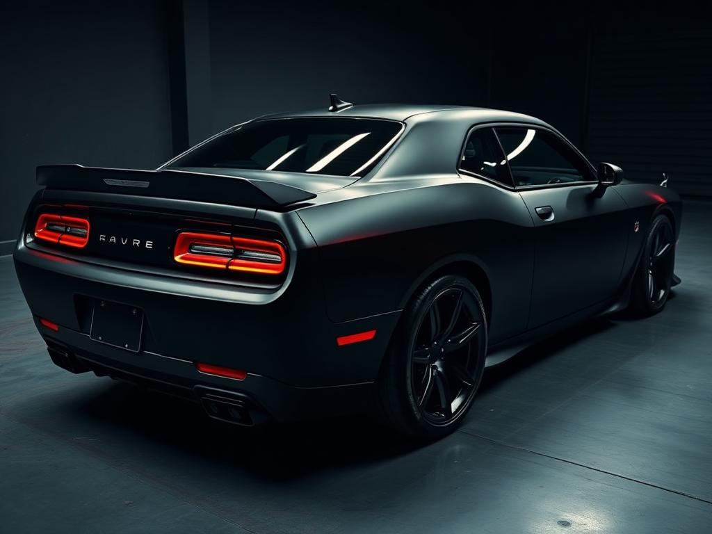 Satin black muscle car build